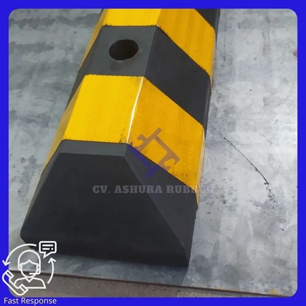 Yellow Rubber Parking Stopper